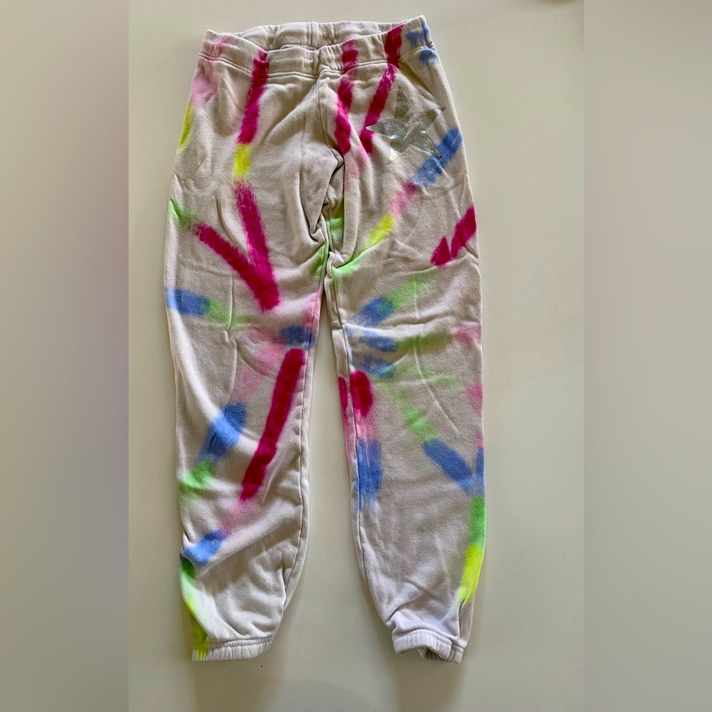 Aqua Lauren Moshi sweatpants in tie dye, size Small
